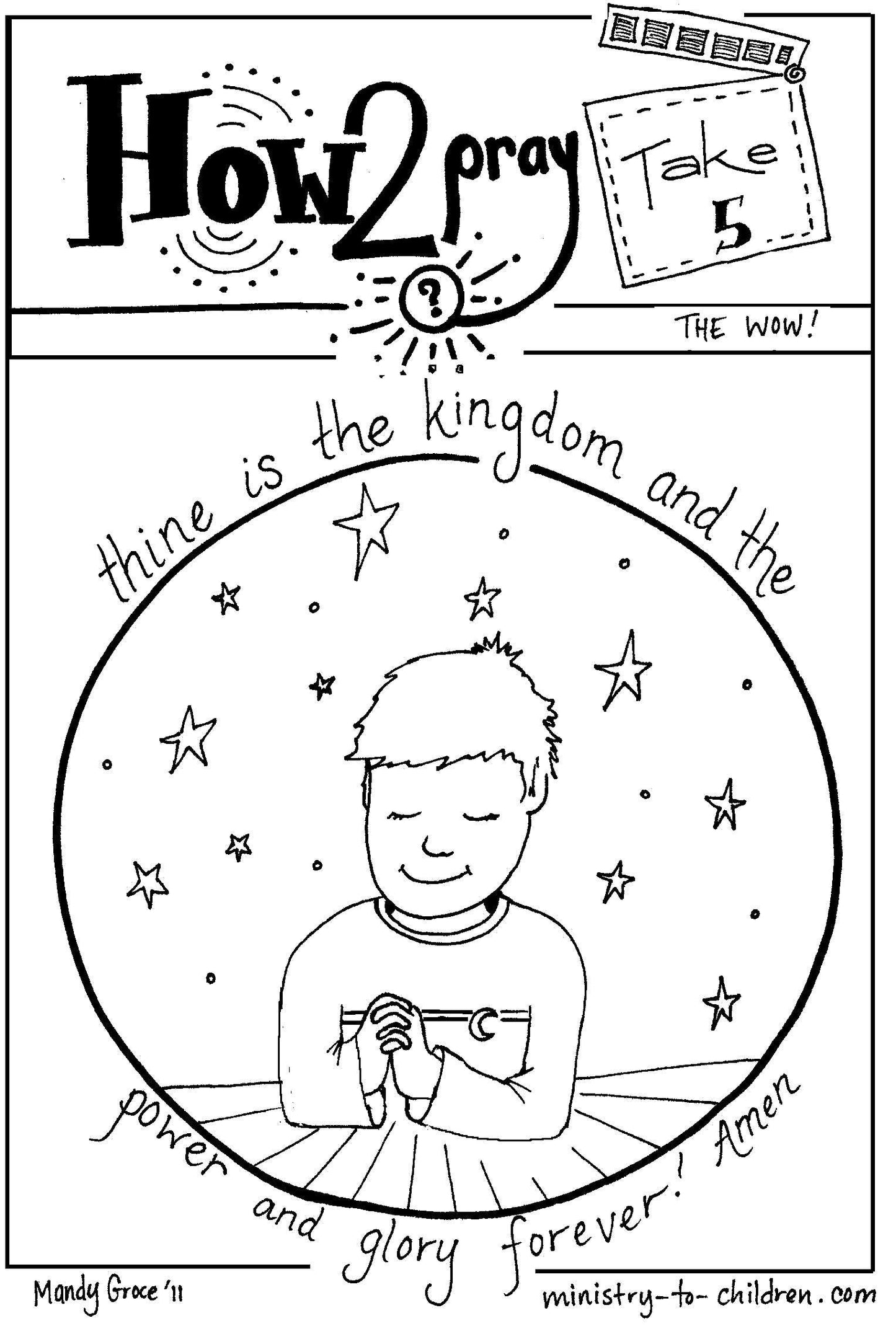 The Lord's Prayer Coloring Book for Kids (FREE) 5 Pages (download only) - Sunday School Store