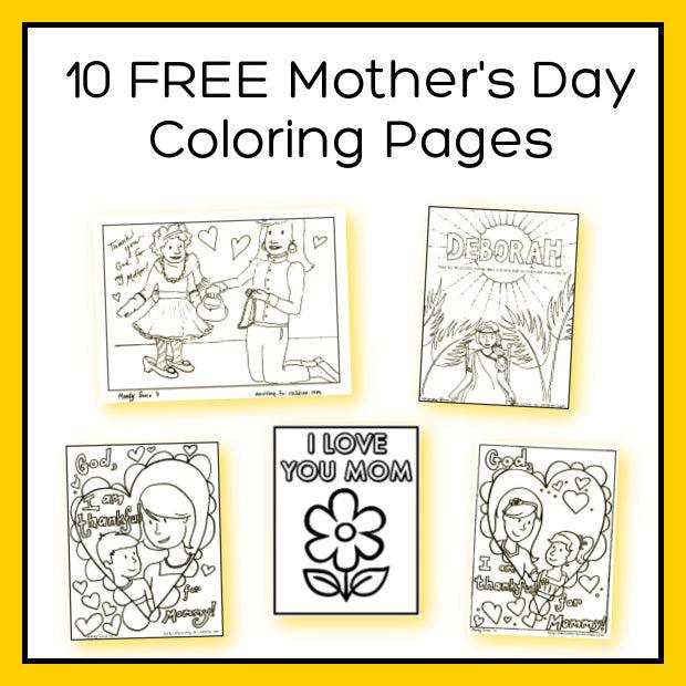 Mother's Day Coloring Bundle 10 pages (download only) - Sunday School Store