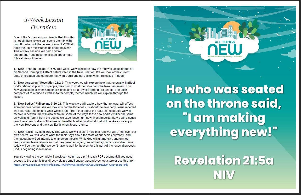 All Things New: 4-Week Children's Ministry Curriculum