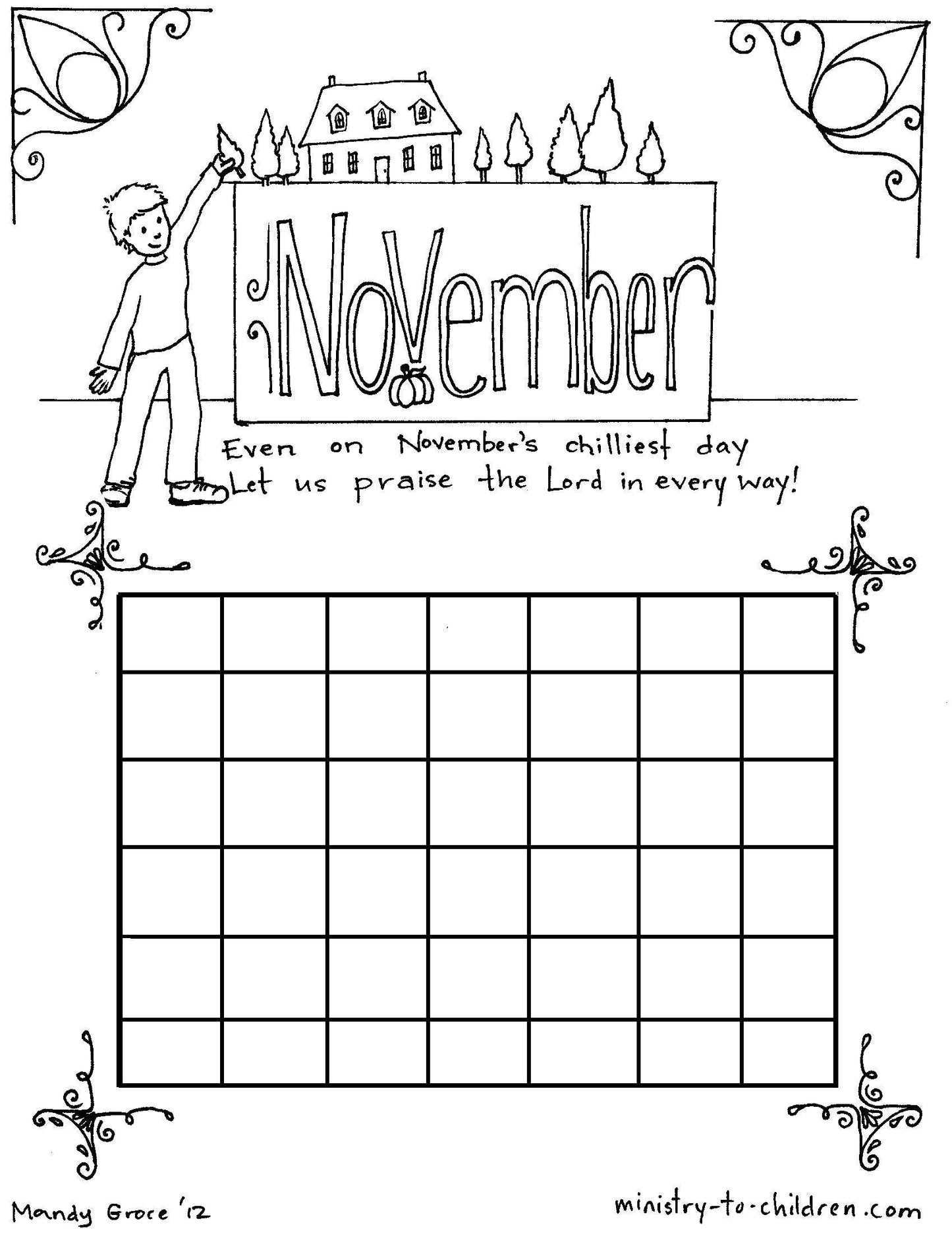 New Year Coloring Pages - Calendar, Seasons, and Daily Routine - 40 Page Download - Sunday School Store