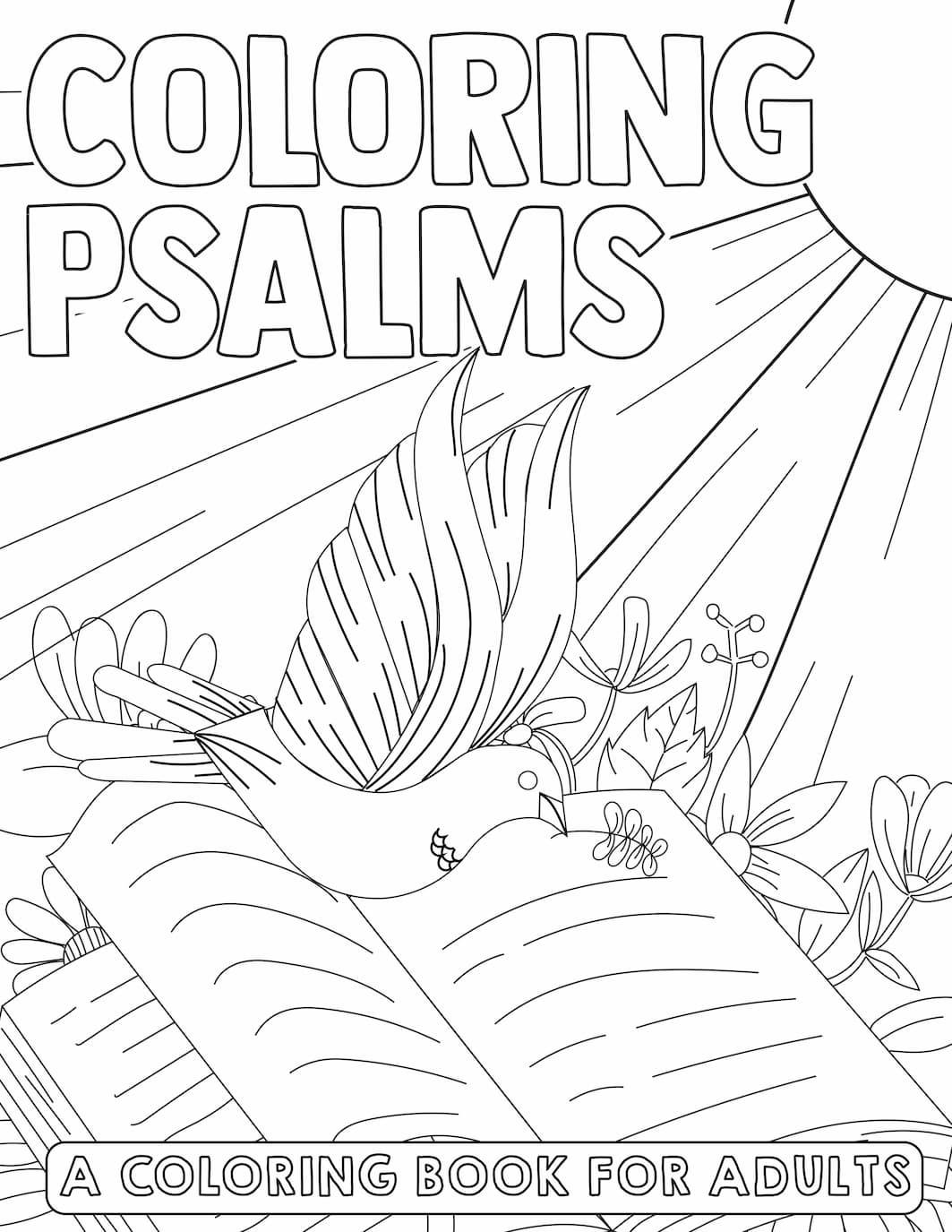 Book of Psalms: 37 Page Bible Coloring Book (download only) - Sunday School Store