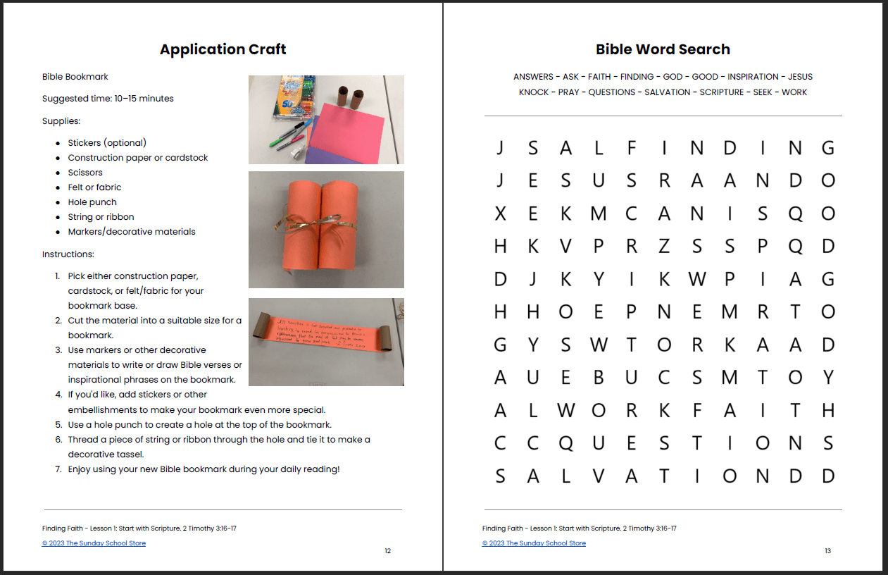 Finding Faith: Free Week #1 Sample Lesson