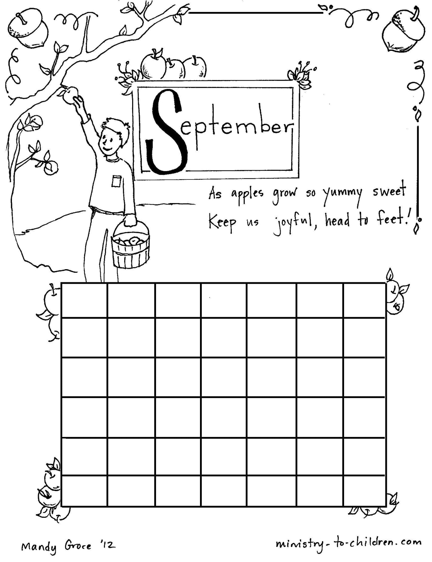 New Year Coloring Pages - Calendar, Seasons, and Daily Routine - 40 Page Download - Sunday School Store