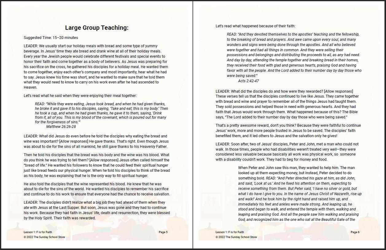 ThankFULL 4-Lesson Thanksgiving Curriculum for Children's Ministry - Sunday School Store