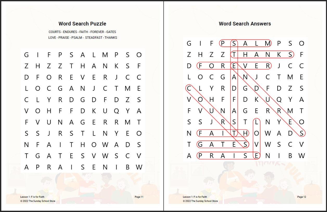 ThankFULL 4-Lesson Thanksgiving Curriculum for Children's Ministry - Sunday School Store