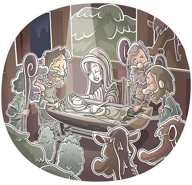 The Birth of Jesus Christ (Luke 2:1-20) Printable Christmas Bible Lesson & Sunday School Activities