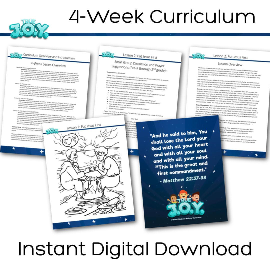 True JOY: 4-Week Children's Ministry Curriculum (download only) - Sunday School Store