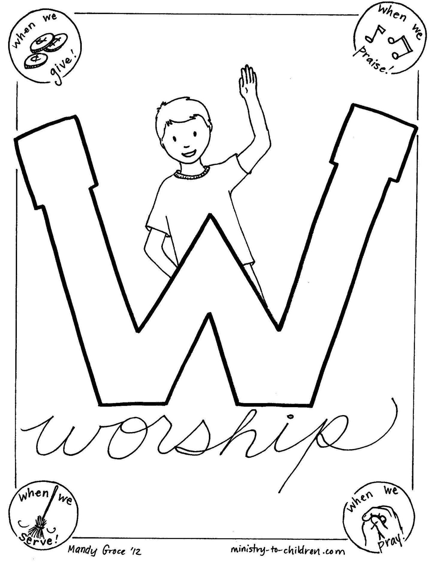 Bible Alphabet Coloring Pages (26 pages) download only - Sunday School Store
