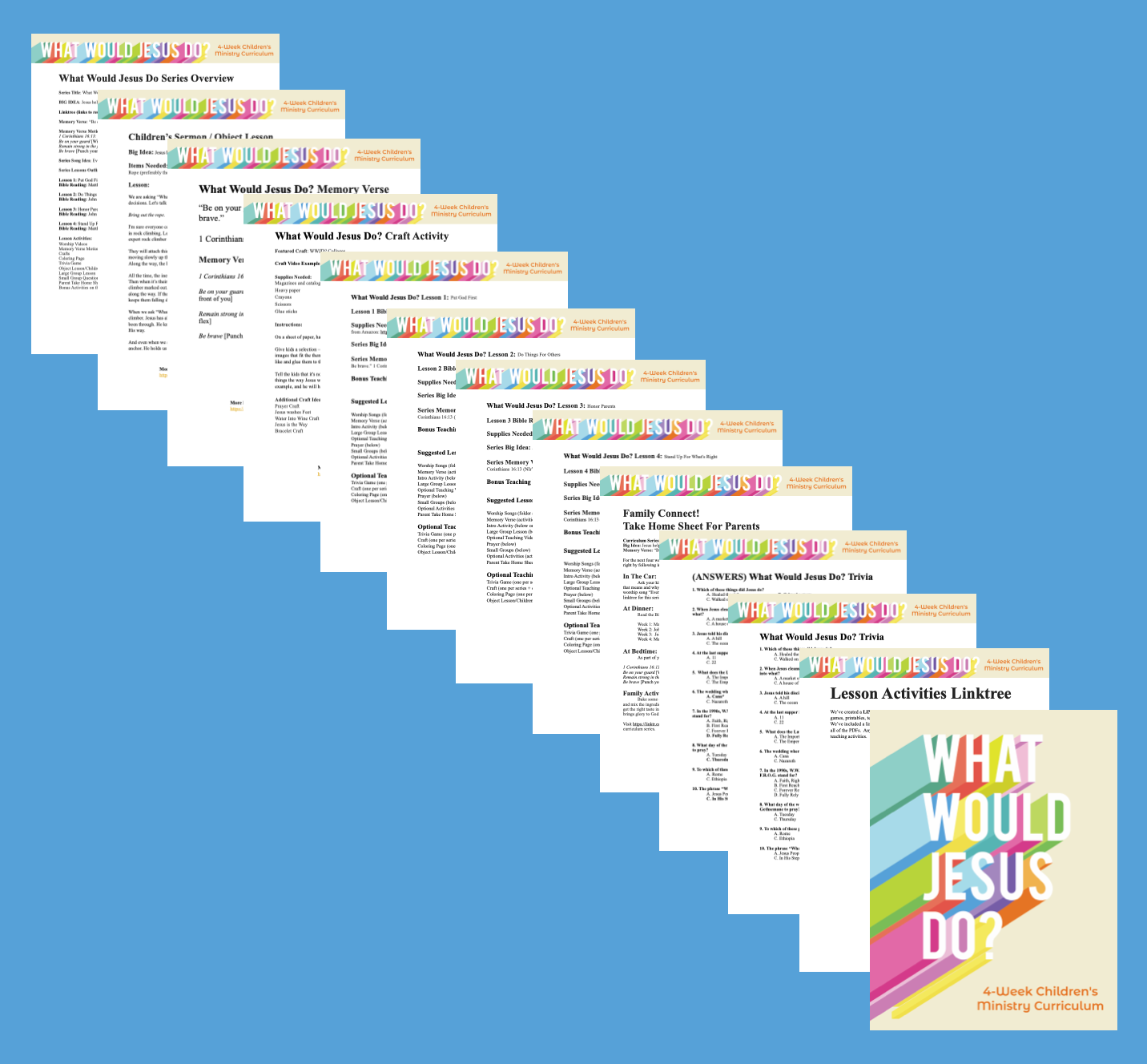 What Would Jesus Do? 4-Week Children’s Ministry Curriculum