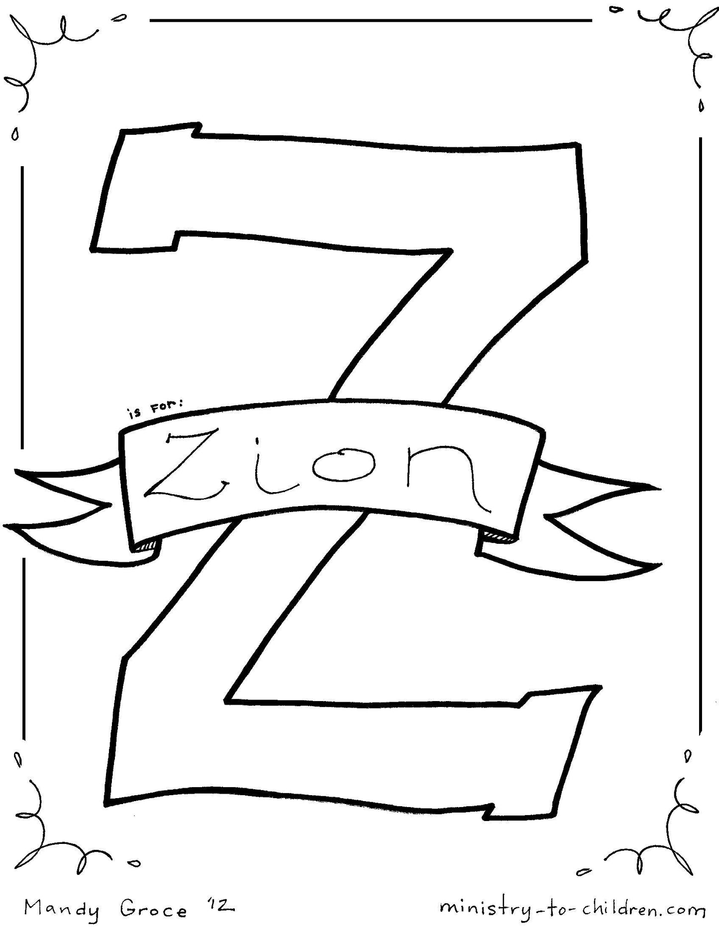 Bible Alphabet Coloring Pages (26 pages) download only - Sunday School Store