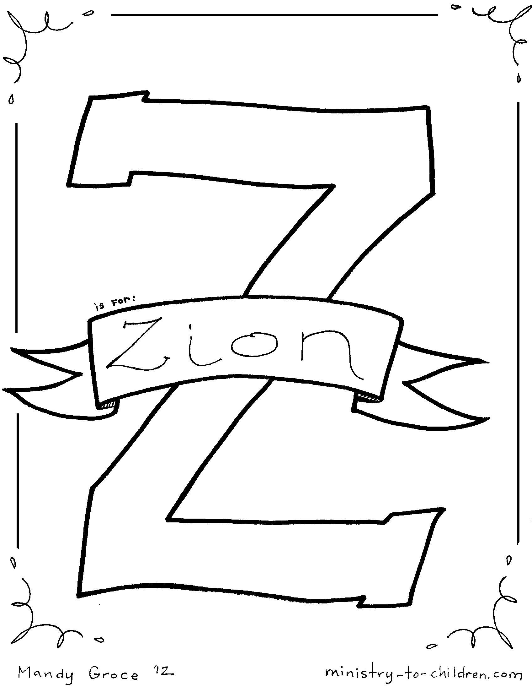 Bible Alphabet Coloring Pages (26 pages) download only - Sunday School Store