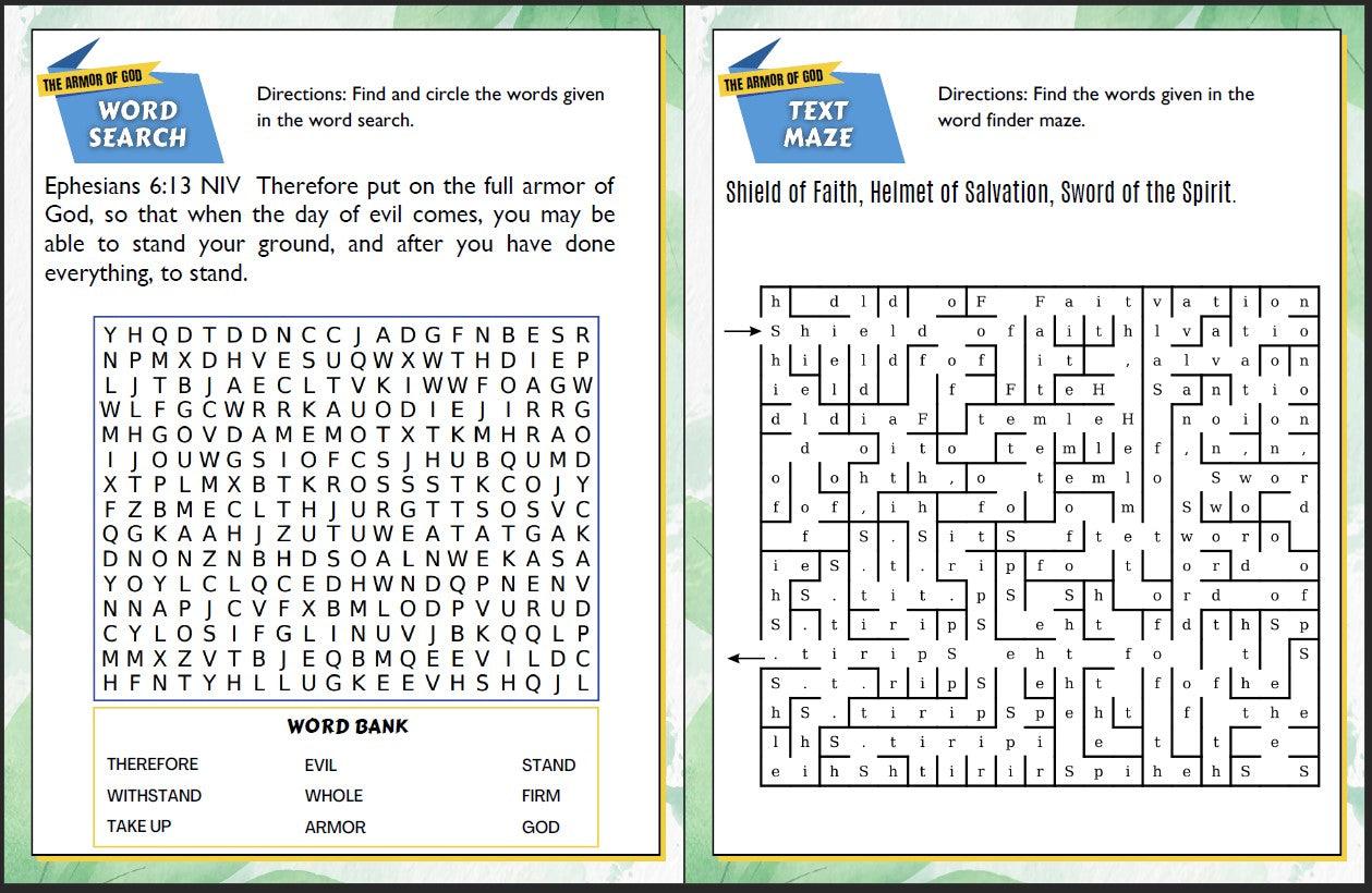 The Armor of God (Ephesians 6:10-20) Printable Bible Lesson & Sunday School Activities - Sunday School Store