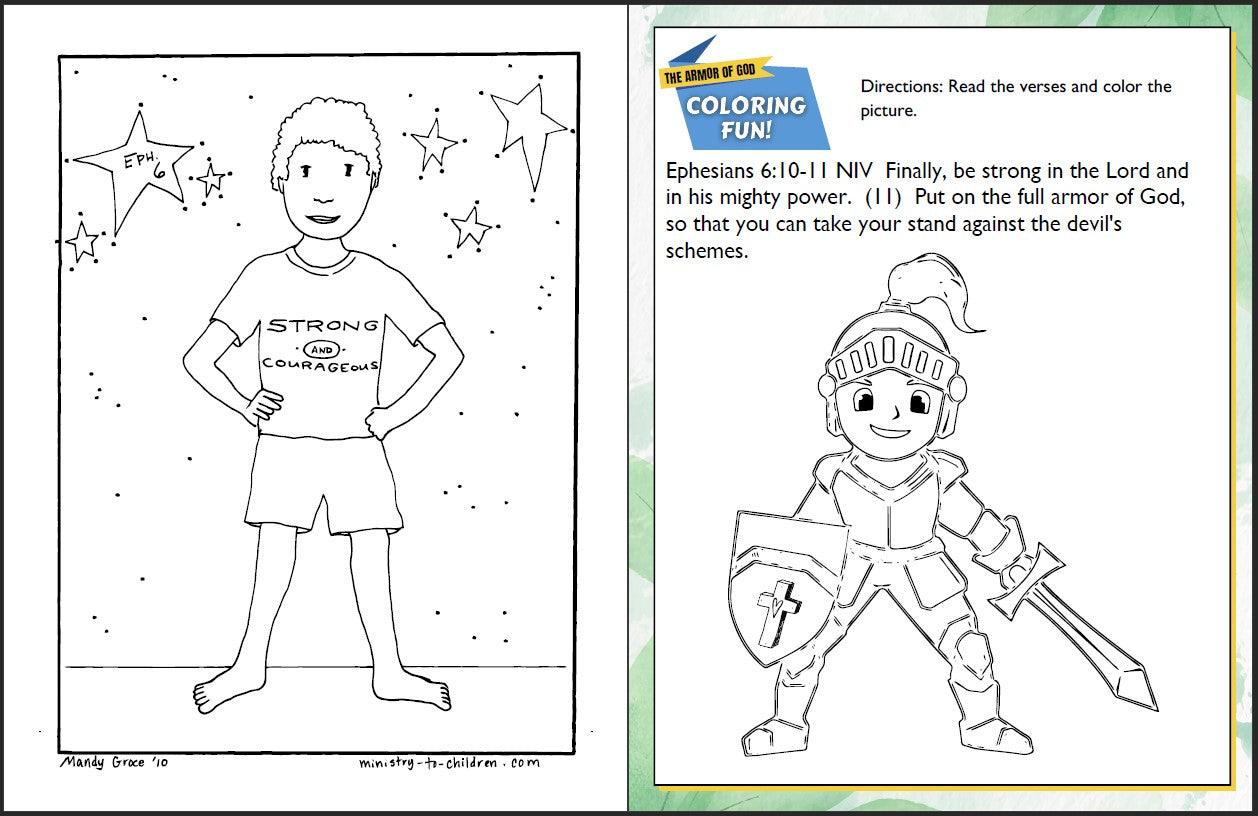 The Armor of God (Ephesians 6:10-20) Printable Bible Lesson & Sunday School Activities - Sunday School Store