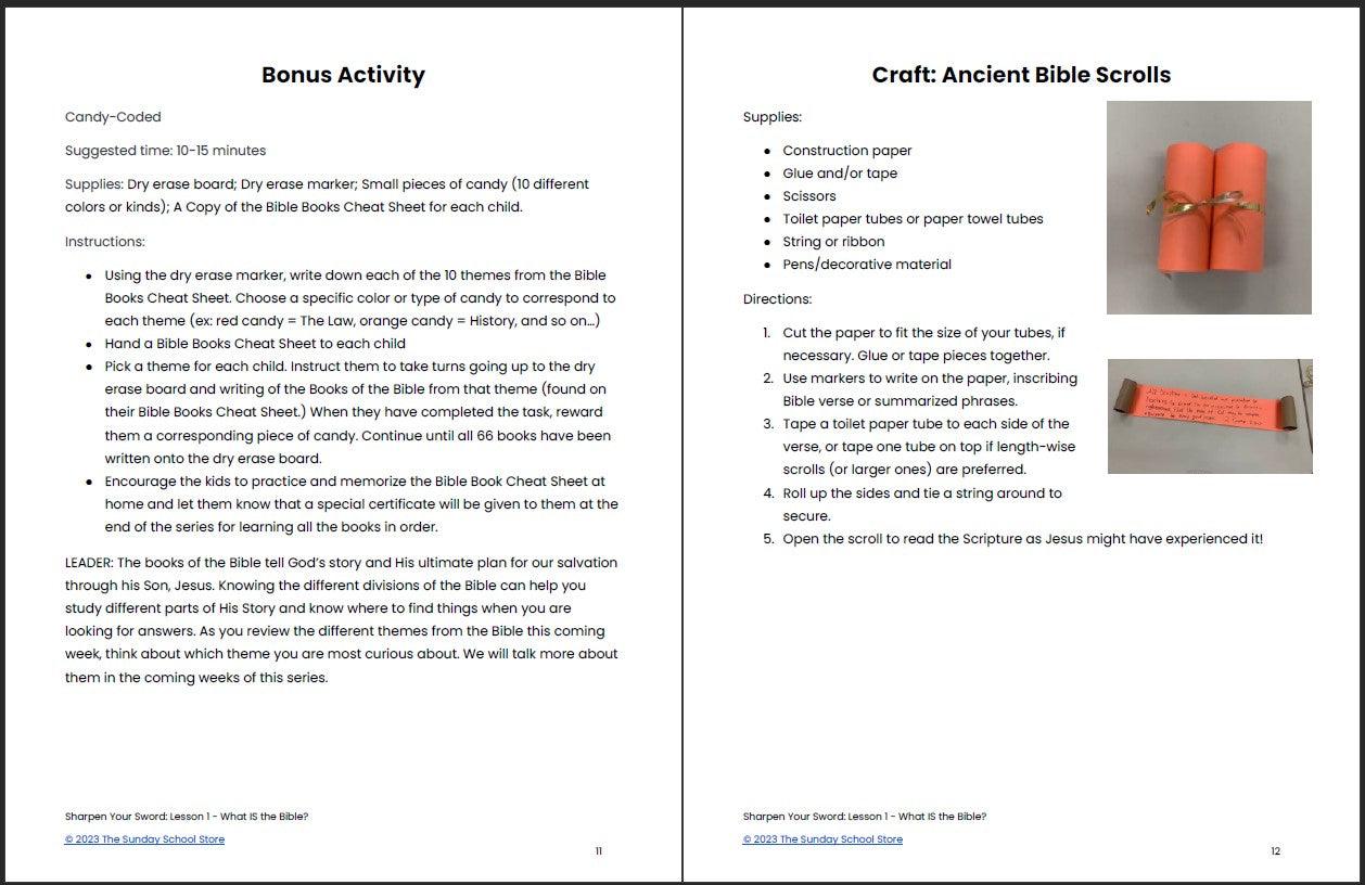 Sharpen Your Sword: 4-Week Children's Ministry Curriculum