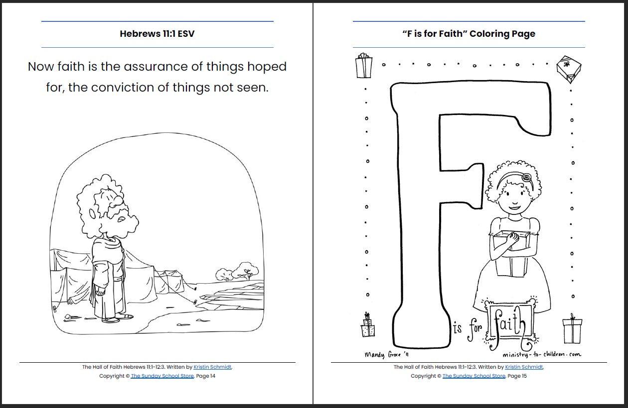 The Hall of Faith (Hebrews 11:1-12:3) Printable Bible Lesson & Sunday School Activities - Sunday School Store