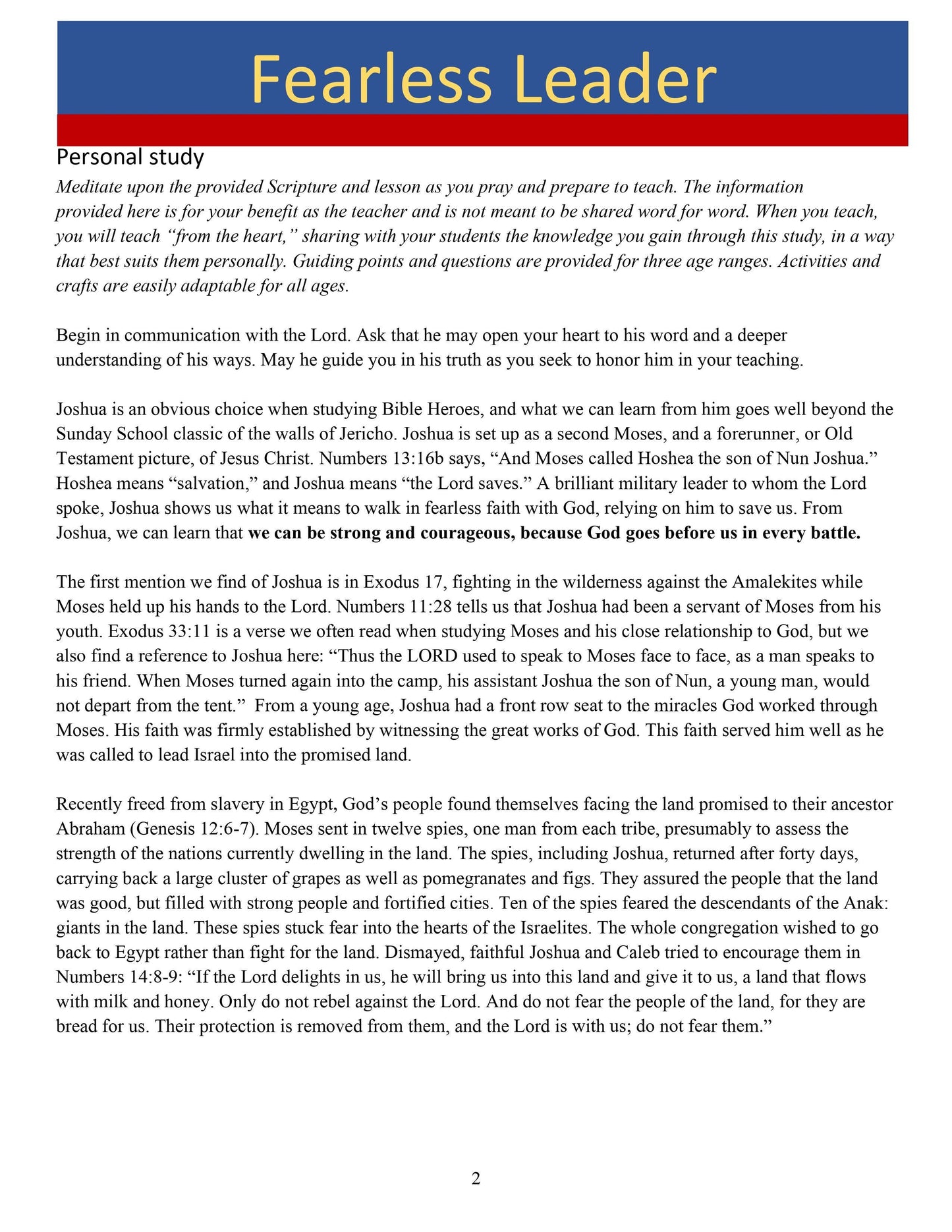 Bible Heroes Unit Two: 5-Lesson Sunday School Curriculum (download only) - Sunday School Store