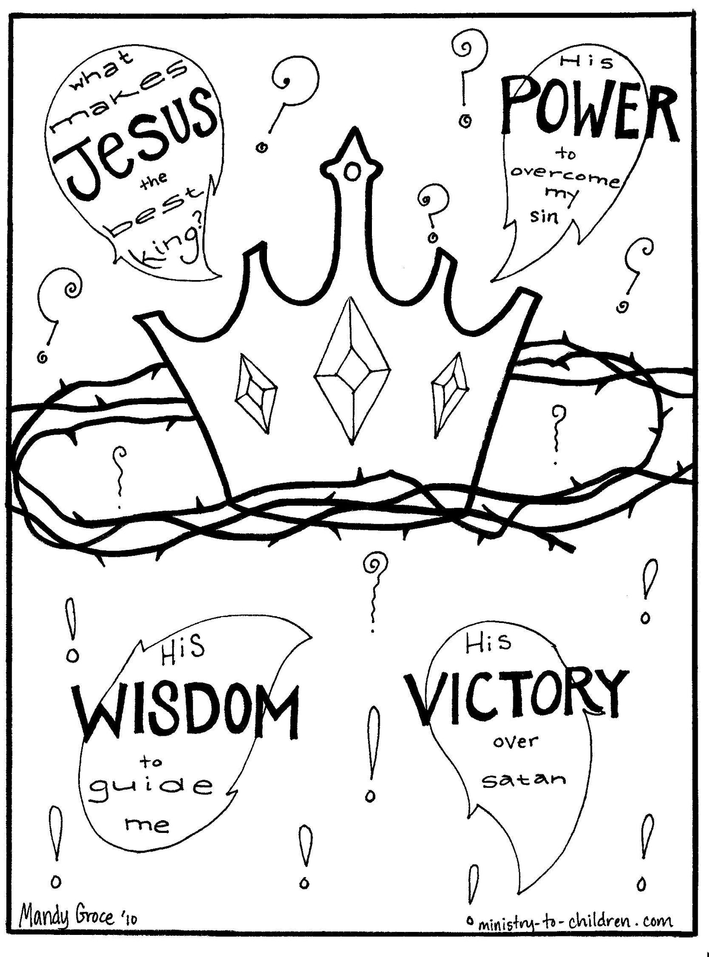 Jesus is my King: 5-Page Coloring Book (FREE) download only - Sunday School Store 