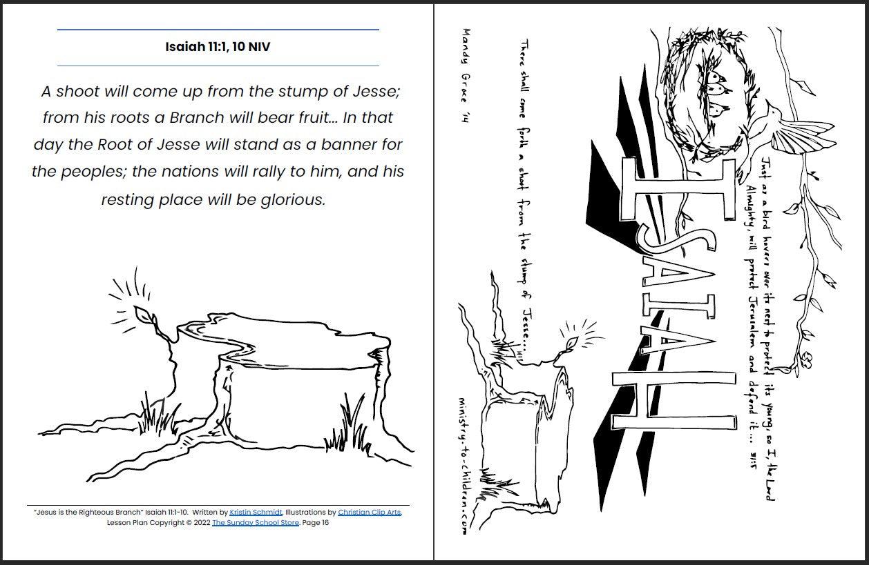 Jesus is the Righteous Branch (Isaiah 11:1-10) Printable Bible Lesson & Sunday School Activities - Sunday School Store