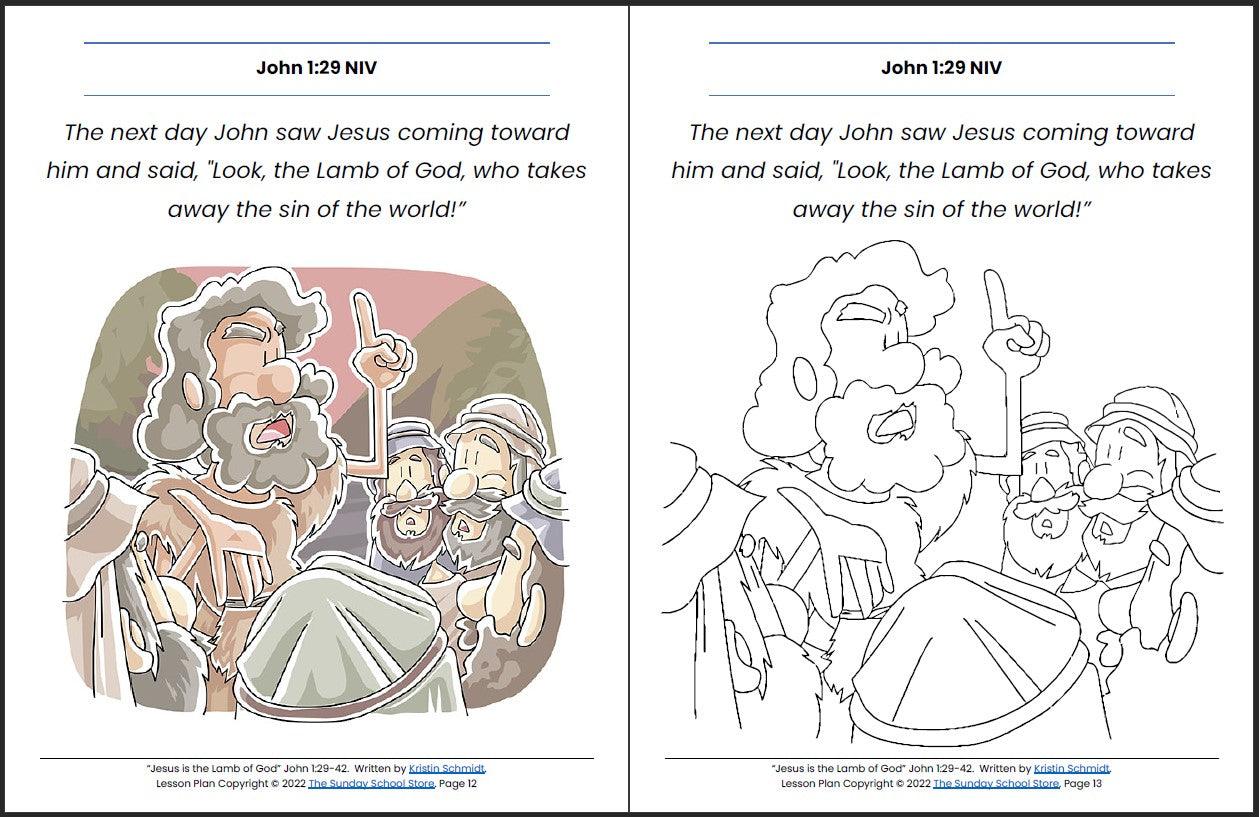 Jesus is the Lamb of God (John 1:29-42) Printable Bible Lesson & Sunday School Activities