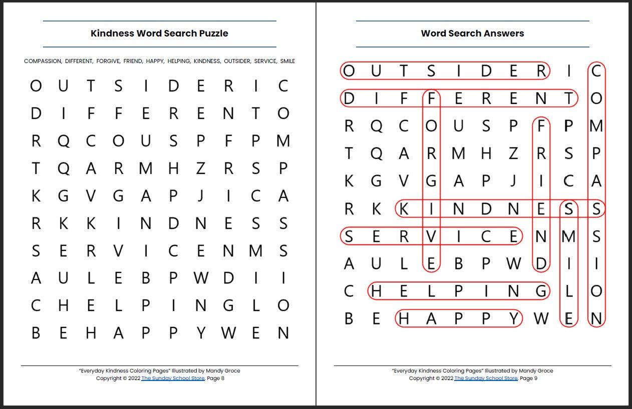 Everyday Kindness: 4-Page Coloring Book & Kids Discussion Guide - Sunday School Store