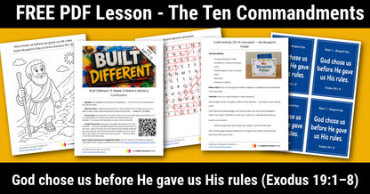 FREE Ten Commandments Lesson for Kids — Sunday School Sample (Built Different)