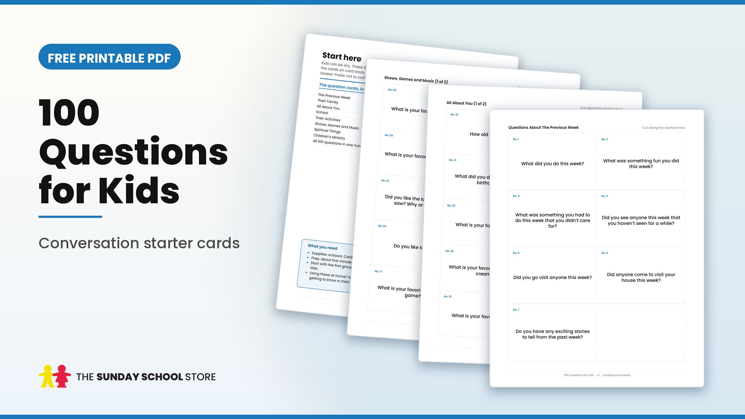 Conversation Starters for Kids: 100 Questions (Free PDF) – Sunday ...
