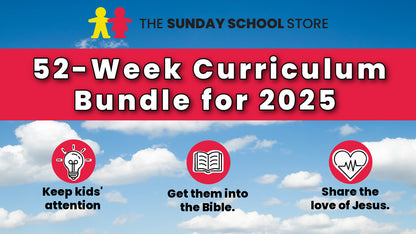 ENDS 2/21/2025 ⚠️  52-Week Sunday School Curriculum Bundle (Ages 6-12)