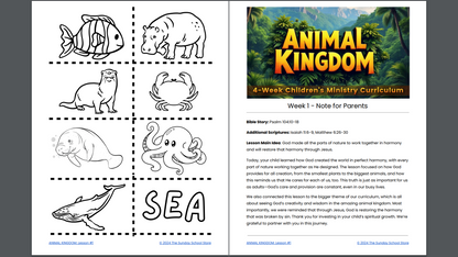 [NEW] Animal Kingdom: 4-Lesson Children's Ministry Curriculum