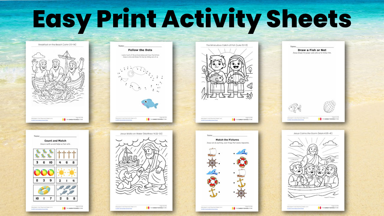 Bible Beach Club PreK 4-Week Preschool Curriculum (ages 3-5)