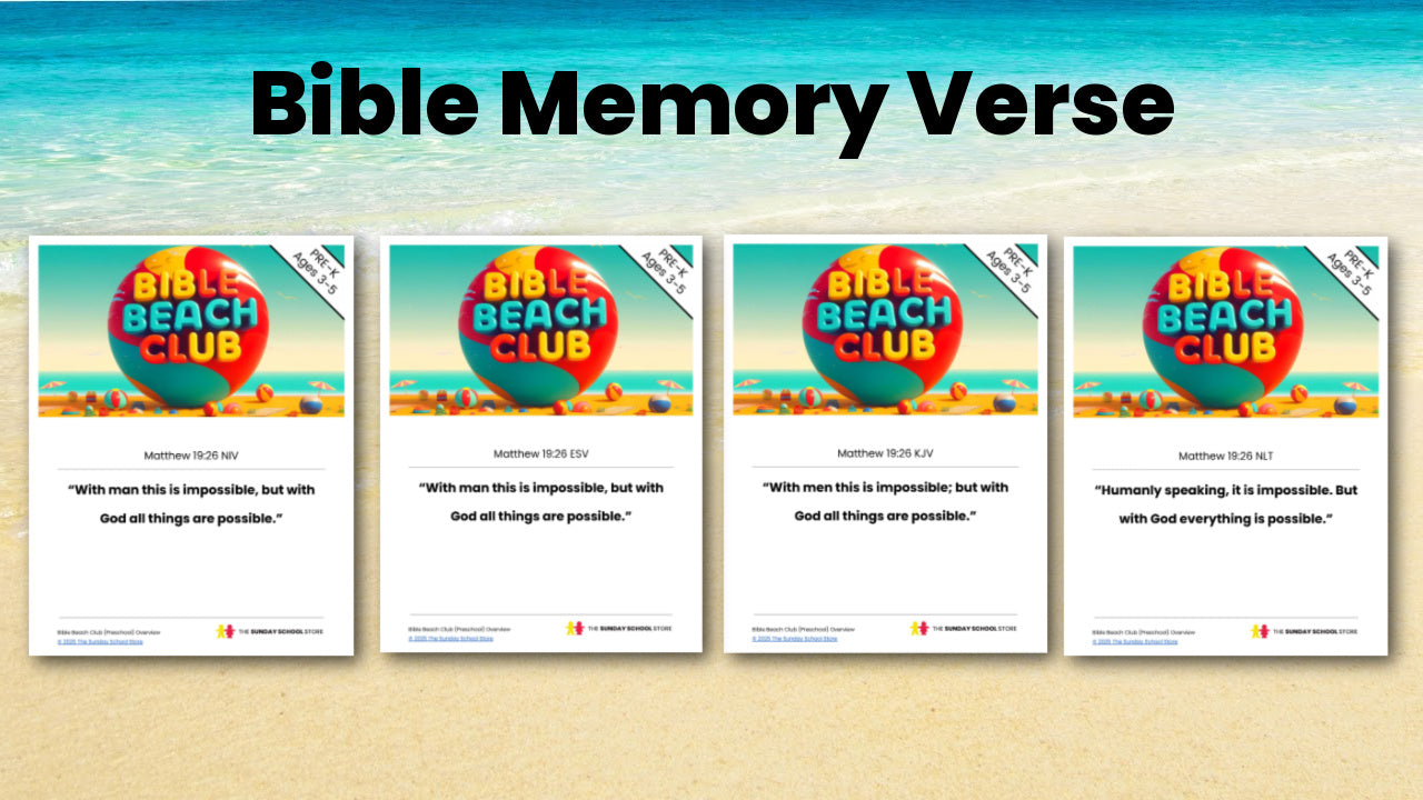 Bible Beach Club PreK 4-Week Preschool Curriculum (ages 3-5)
