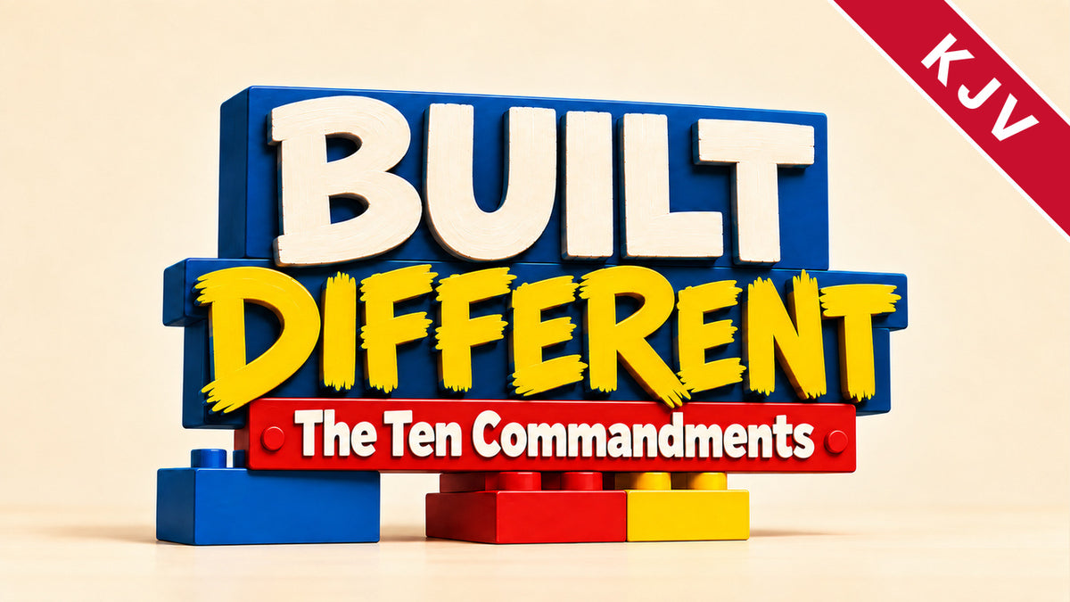 Built Different 5-week Sunday school curriculum on the Ten Commandments, King James Version (KJV) edition, title graphic