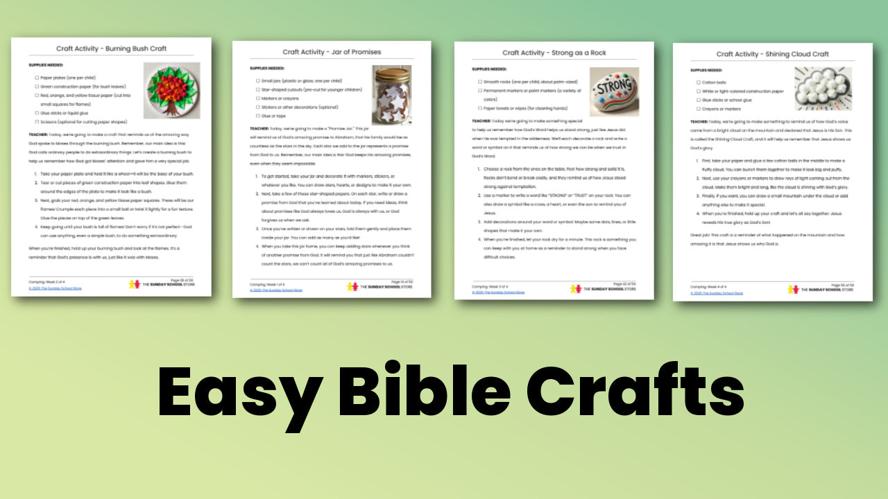 Camping: 4-Week Children's Ministry Curriculum (Age 6-12)
