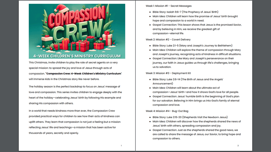 Christmas and Advent Bible Lessons – Sunday School Store