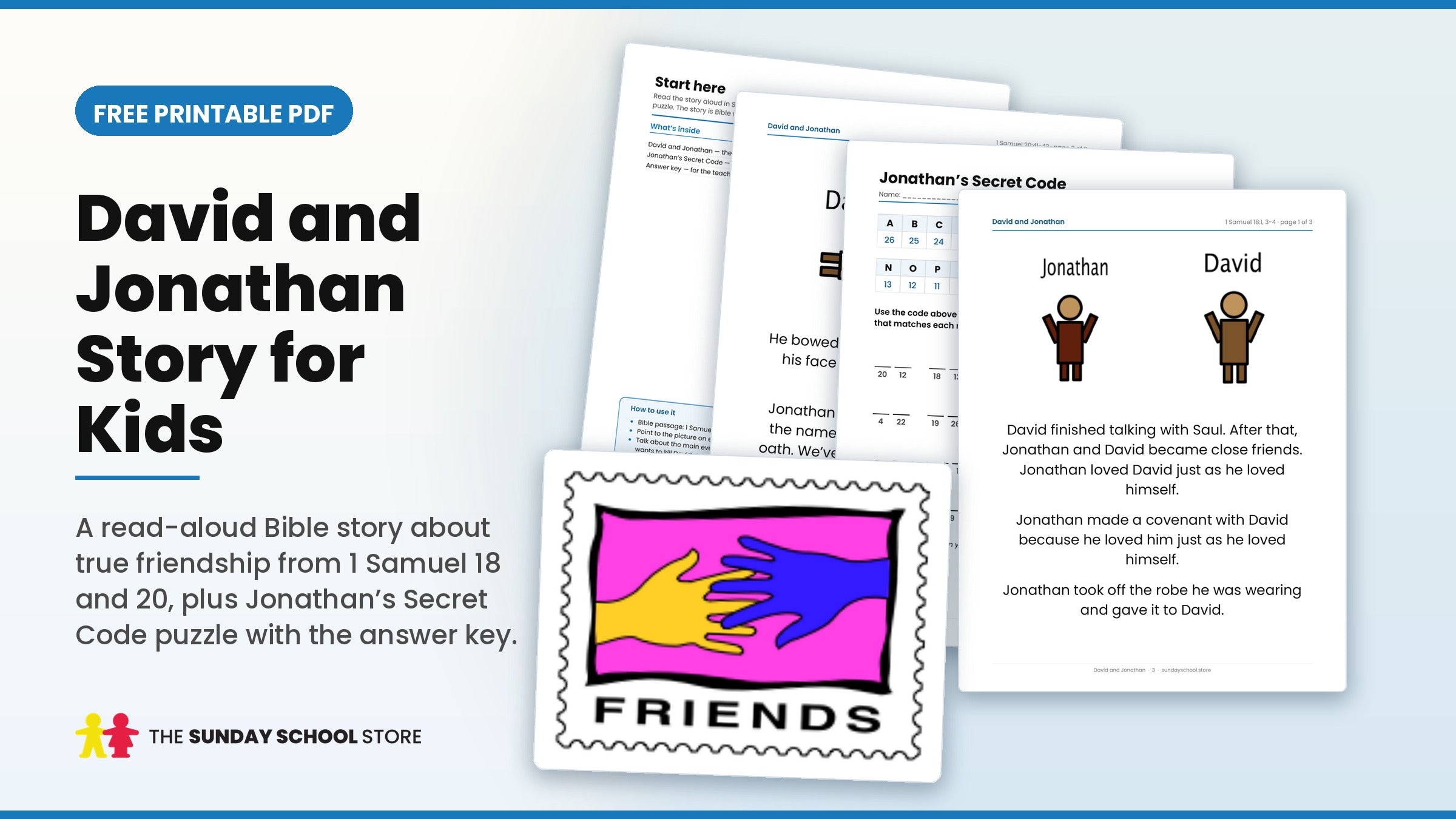 洋書 InquiriesintoTruthandInterpretation/Davi David and Jonathan Story for Kids | Free Printable – Sunday School