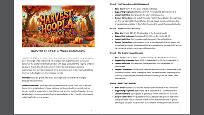 HARVEST HOOPLA: 4-Week Children's Ministry Curriculum