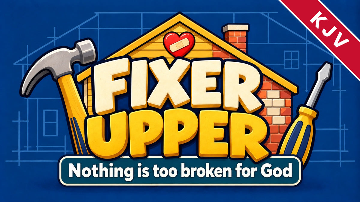 Fixer Upper 4-week Sunday school curriculum, King James Version (KJV) edition, title graphic