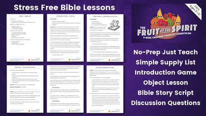 New 2025 "The Fruit of the Spirit" 9-Lesson Sunday School Curriculum