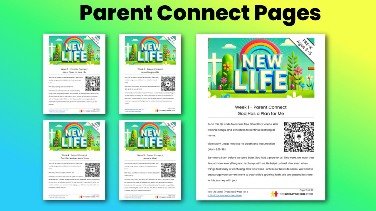 New Life Pre-K: 5-Lesson Curriculum for Easter (ages 3-5)