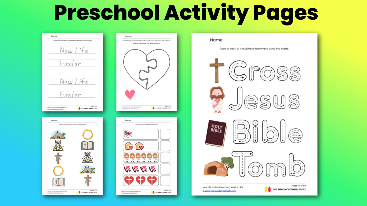 New Life Pre-K: 5-Lesson Curriculum for Easter (ages 3-5)