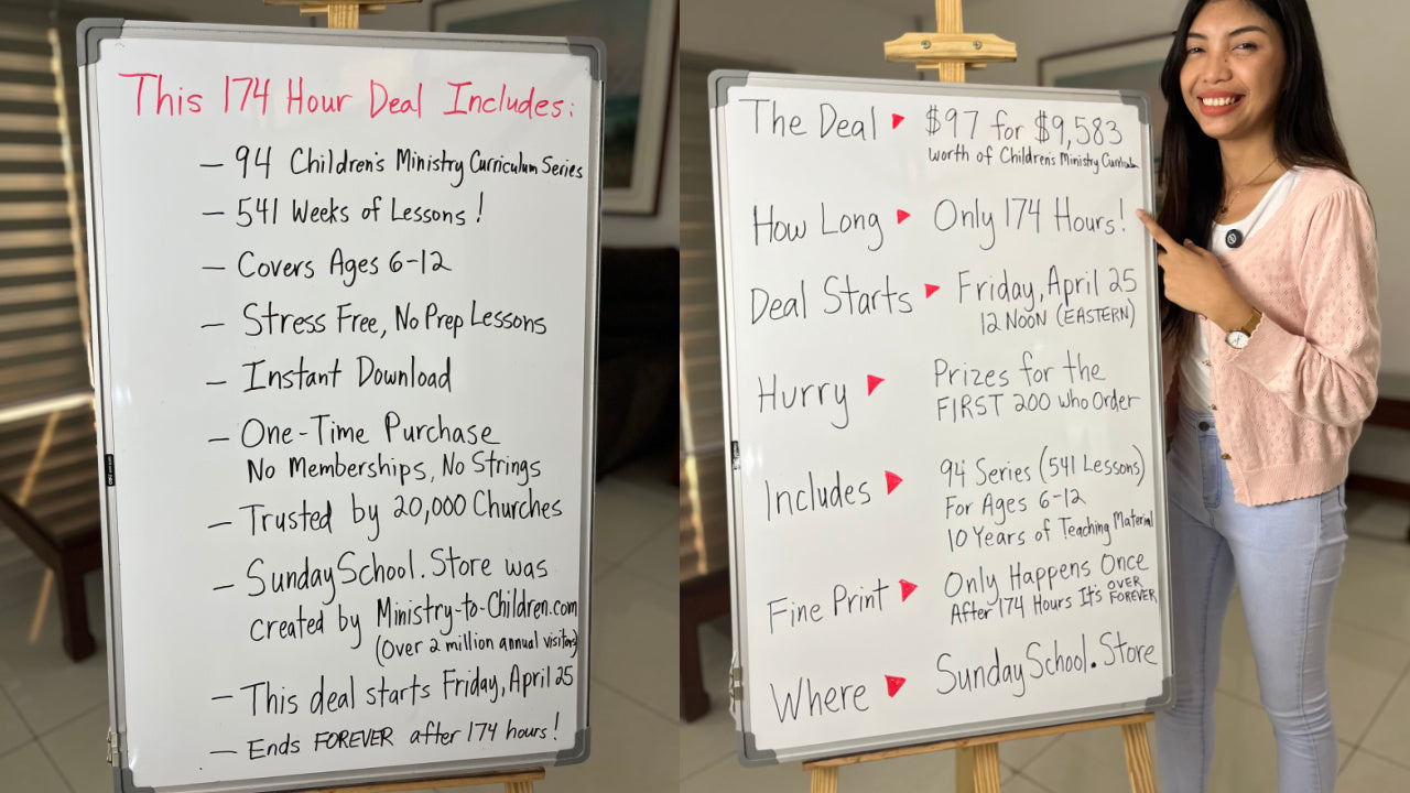 $97 for $9,583 worth of Children’s Ministry Curriculum - Only 174 Hours!