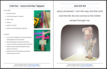 Jesus is the Way (John 14:1-14) Printable Bible Lesson & Sunday School Activities