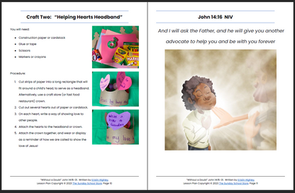 Evidence of Christ Within (John 14:15-31) Printable Bible Lesson & Sunday School Activities