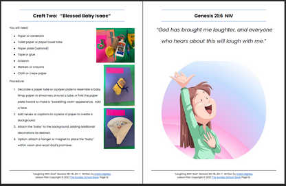 Laughing With God (Genesis 18:1-15, 2:1-7) Printable Bible Lesson & Sunday School Activities