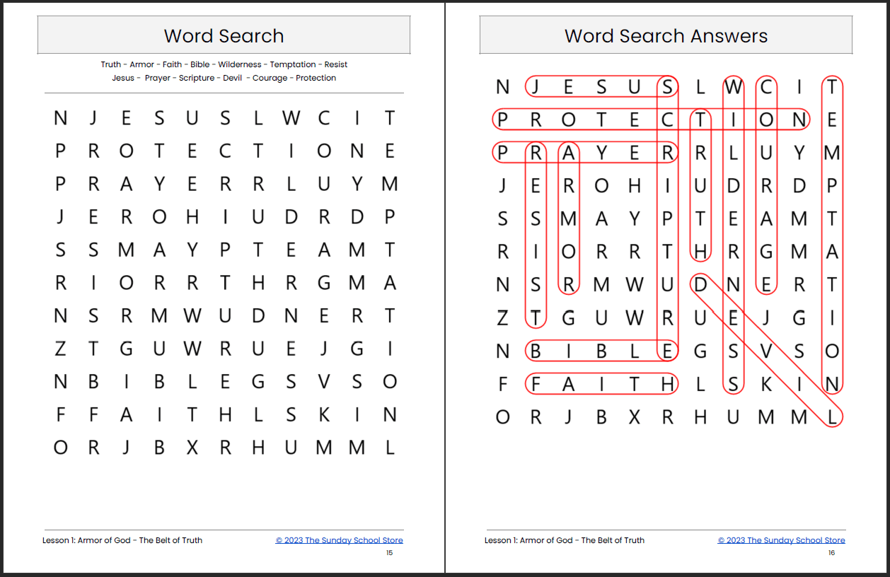 The Armor of God: 6-Lesson Sunday School Curriculum