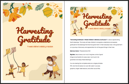Harvesting Gratitude 4-Lesson Sunday School Curriculum for Kids