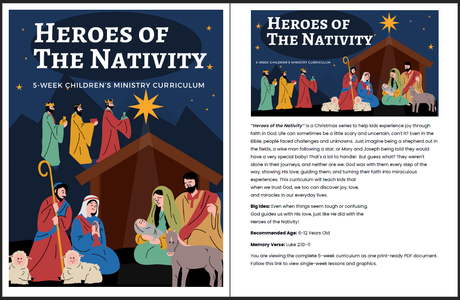 Heroes of the Nativity 5-Lesson Sunday School Curriculum for Kids