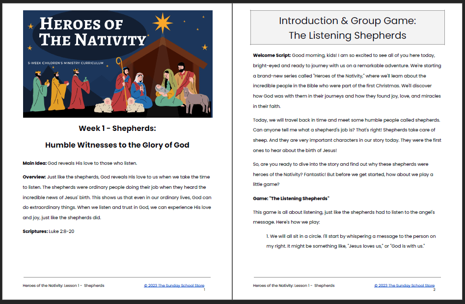 Heroes Of The Nativity 5-Lesson Children's Ministry Curriculum For ...