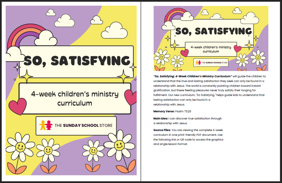 So Satisfying 4-Week Children's Ministry Curriculum