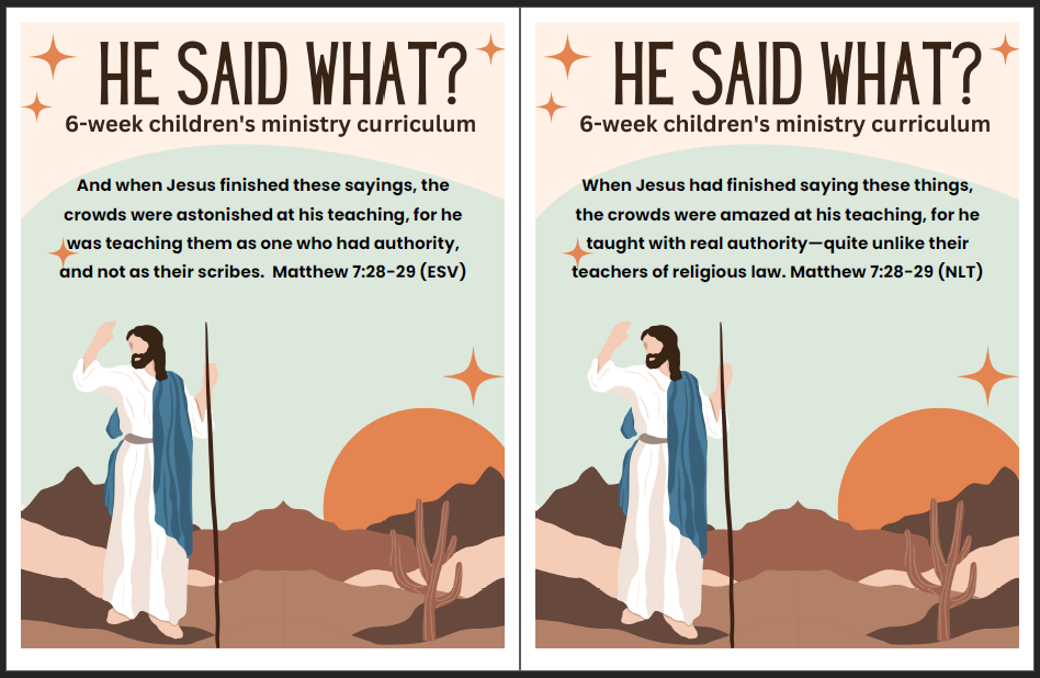 He Said What? 6-Lesson Bible Curriculum for Kids Church or Sunday School