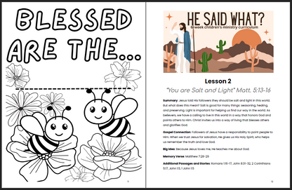 He Said What? 6-Lesson Bible Curriculum for Kids Church or Sunday School